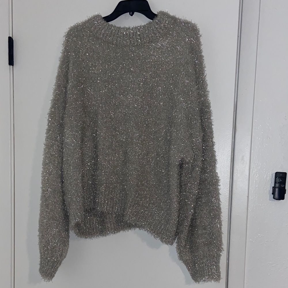 Elegant Shimmer Knit Sweater